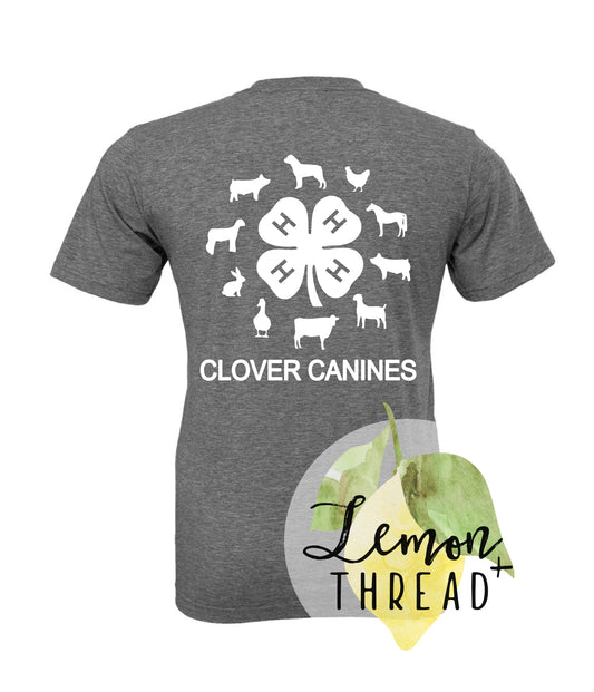 Adult Clover Canines Tee (Dark Gray)