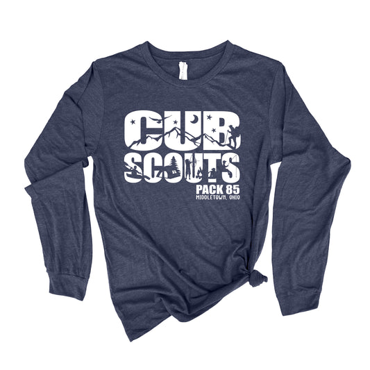 Adult Long Sleeved Tee (Navy)