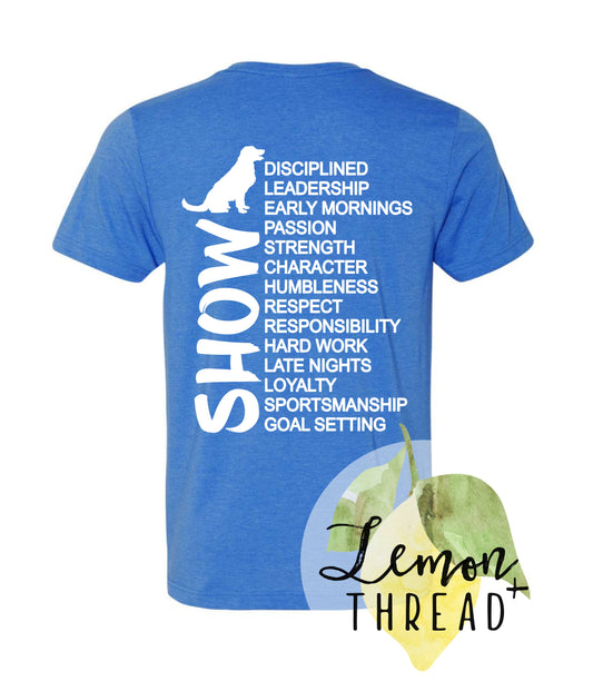 Adult Show Tee (Blue)