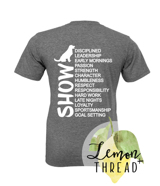 Adult Show Tee (Dark Gray)